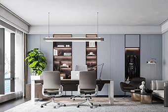 哈尔滨轻奢风格-书房